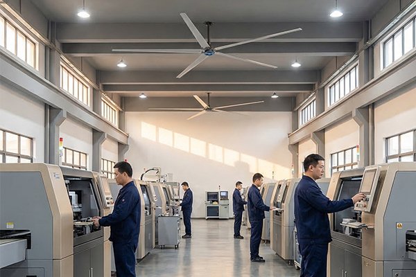 8.5-meter industrial ceiling fan makes a stunning debut! Powered by digital intelligence, it deliver